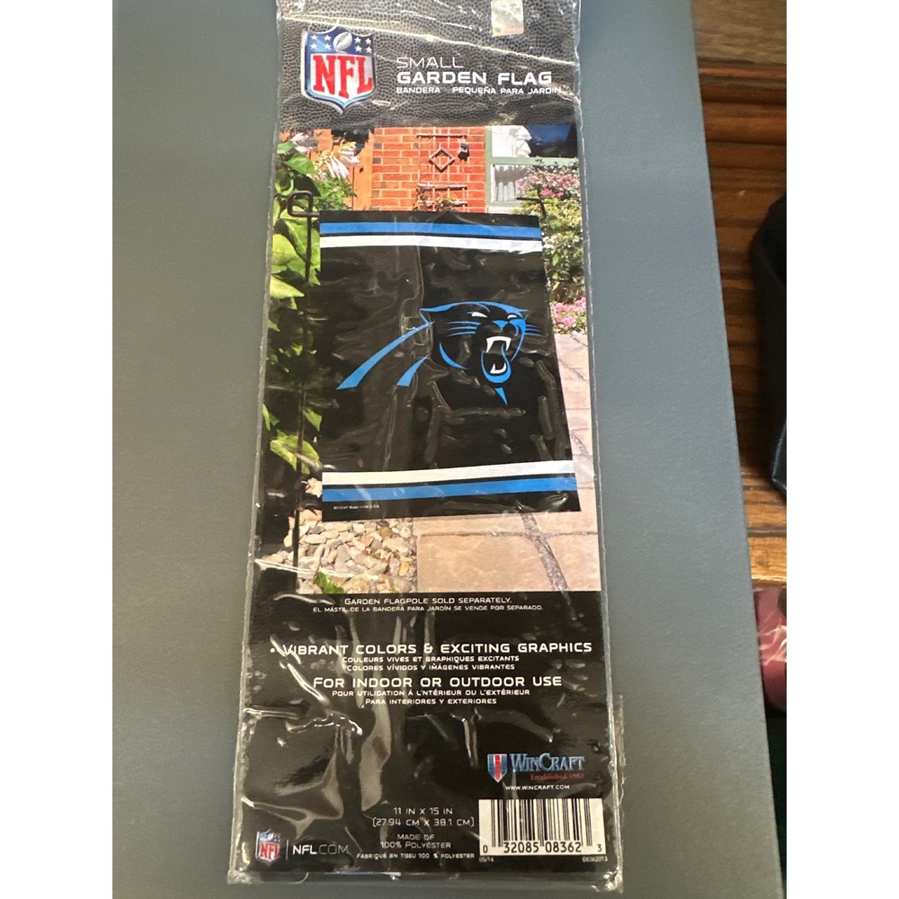 WinCraft NFL Carolina Panthers Small Garden Flag 11x15 Indoor Outdoor New